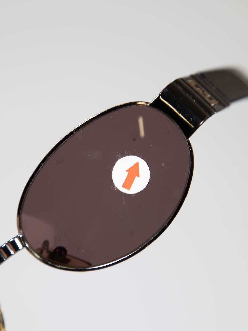 Fendi Vintage Silver FF Logo Oval Metal Sunglasses 1