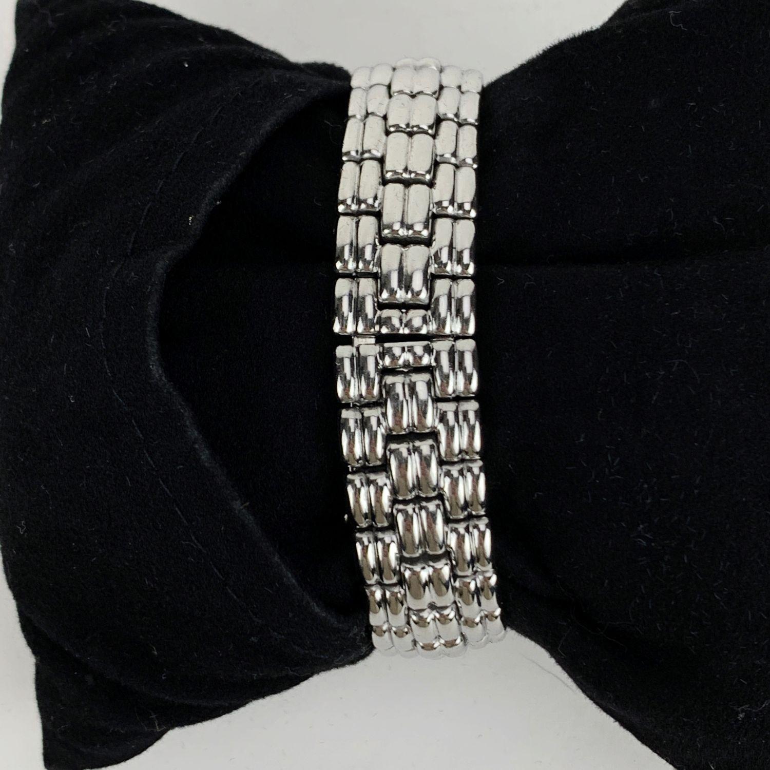 Fendi Montre-bracelet vintage en acier inoxydable 660 L avec cadran blanc Excellent état à Rome, Rome