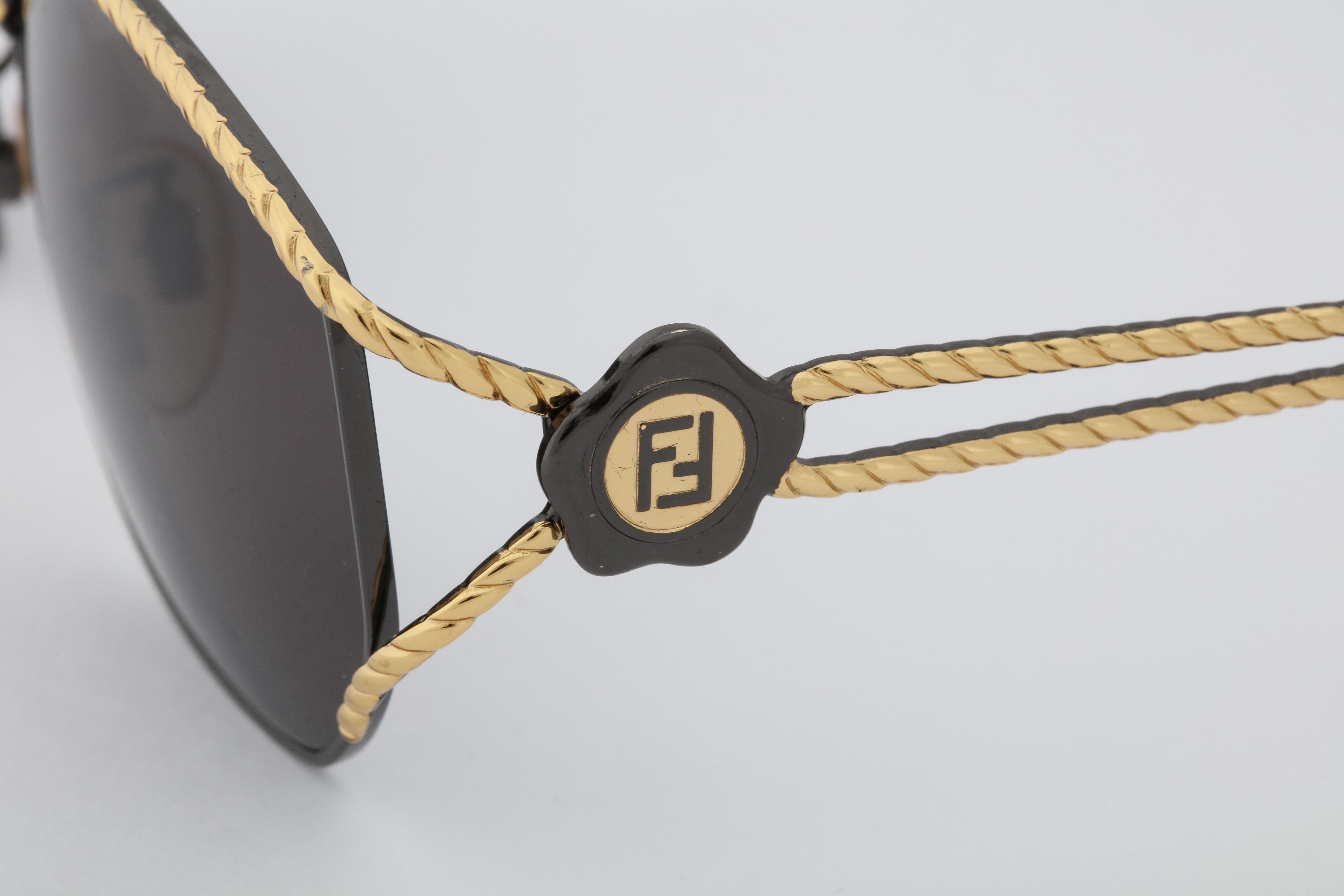 Black Fendi Vintage Sunglasses  For Sale