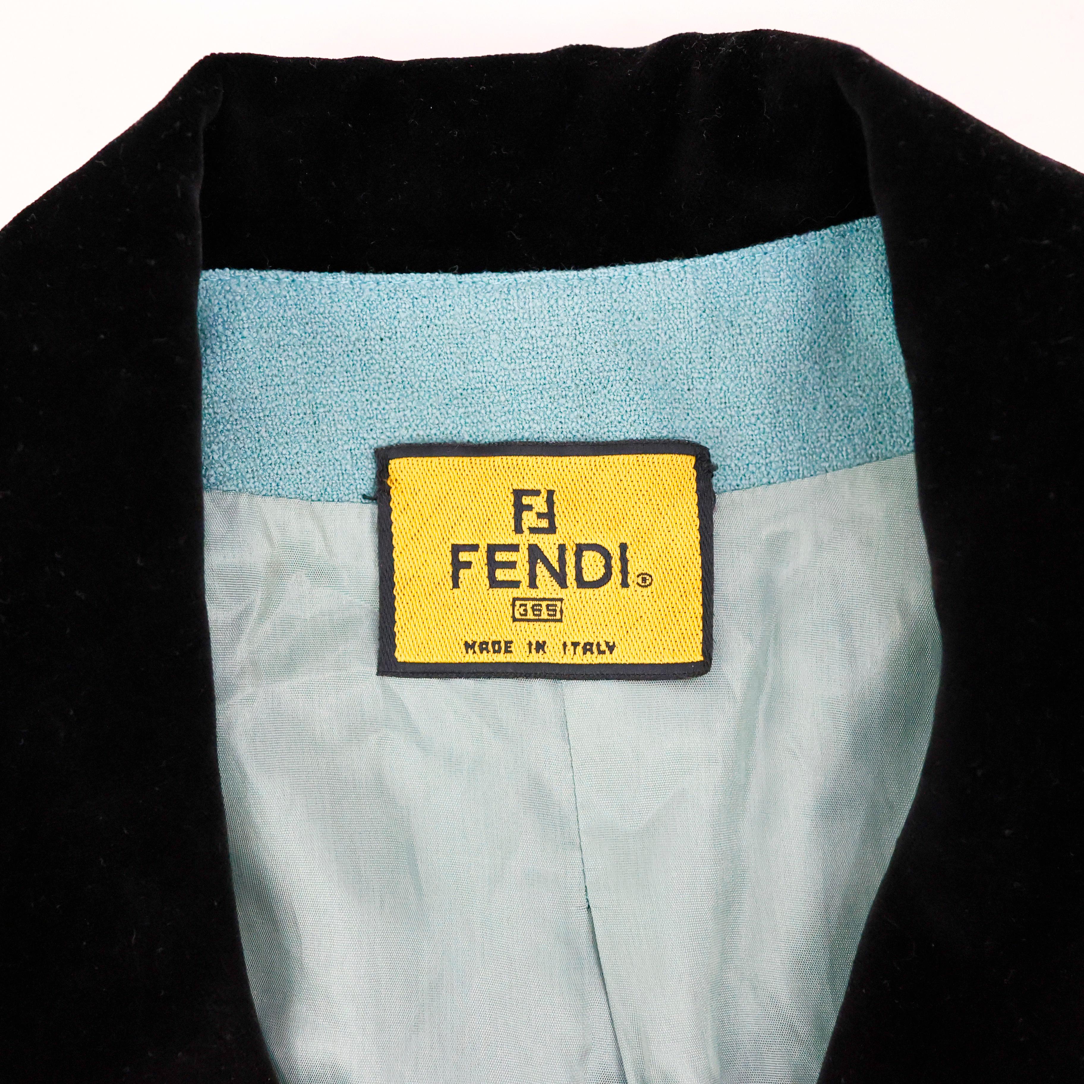 Fendi Vintage Tailleur / Kleid aus Wolle (Schwarz) im Angebot