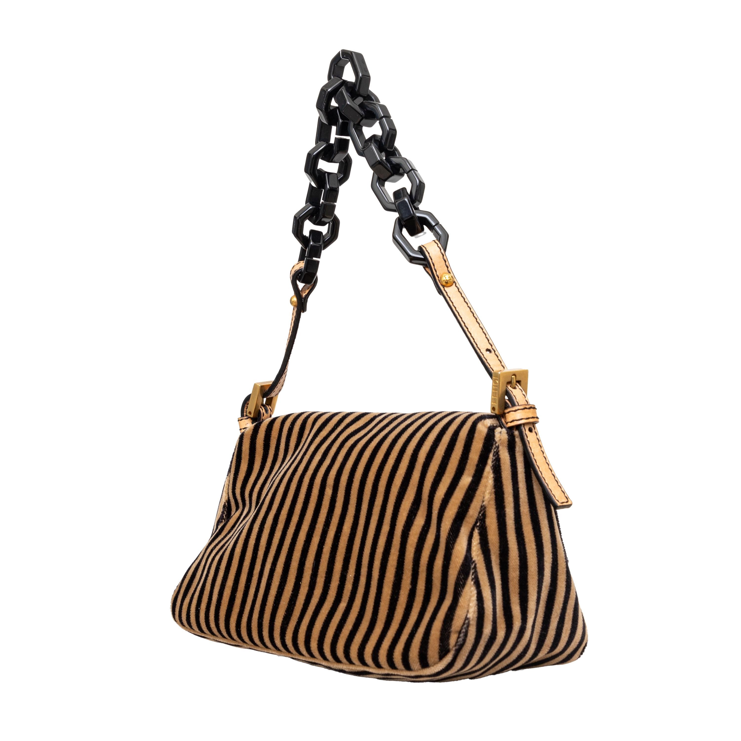 Fendi Vintage Velvet Baguette - '00s 9