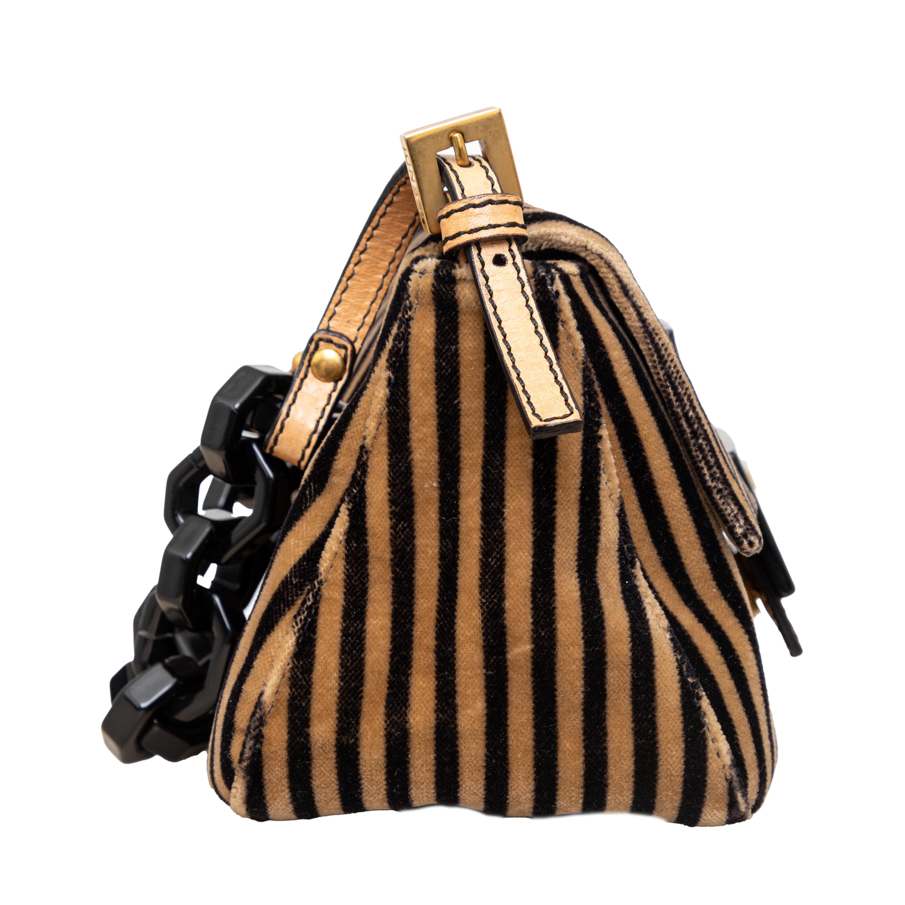 Fendi Vintage Velvet Baguette - '00s 3
