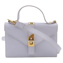 Fendi Vintage White Leather Textured Convertible 3 in 1 Mini Handbag