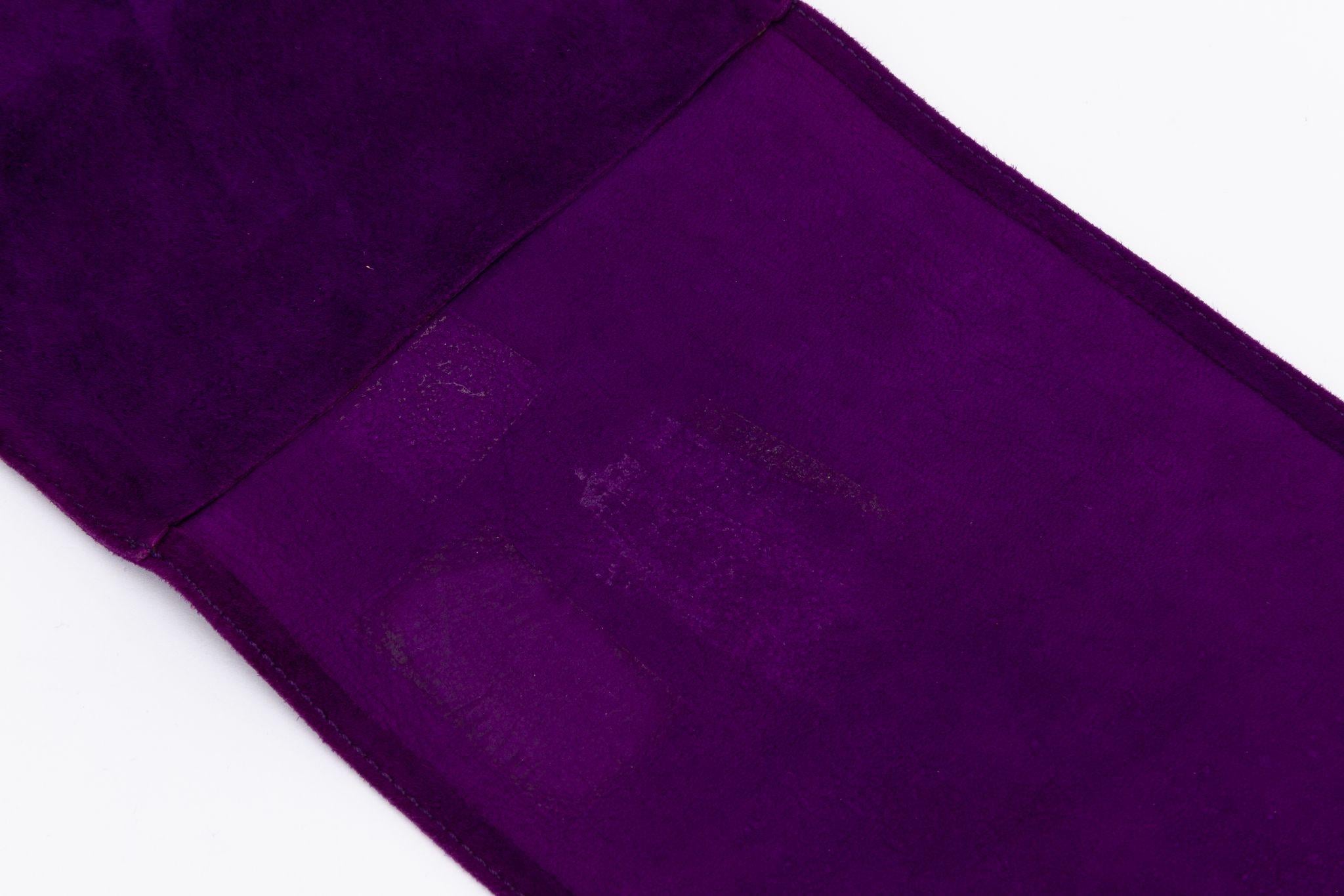 Women's Fendi Vintage Wide Purple Suede Belt For Sale