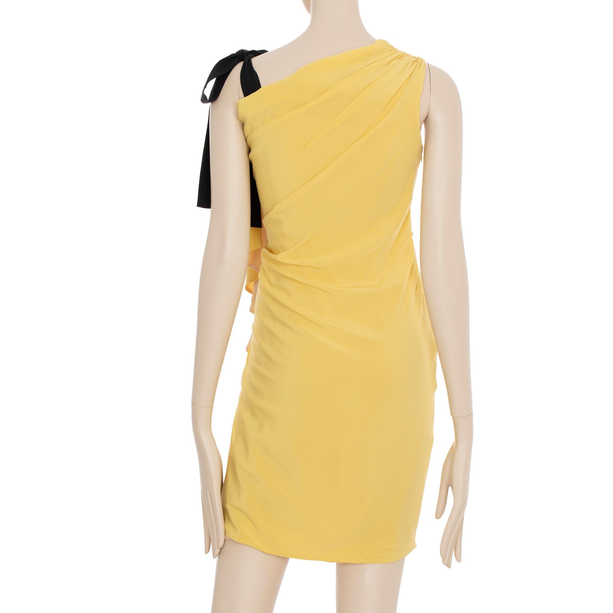 Fendi Vintage Gelbes & nudefarbenes Kleid 38 IT im Angebot 4