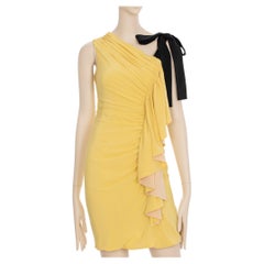 Fendi - Robe vintage jaune et chair, taille IT 38