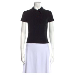 Fendi Vintage Zucca Black Mare Polo (Small  US 2)