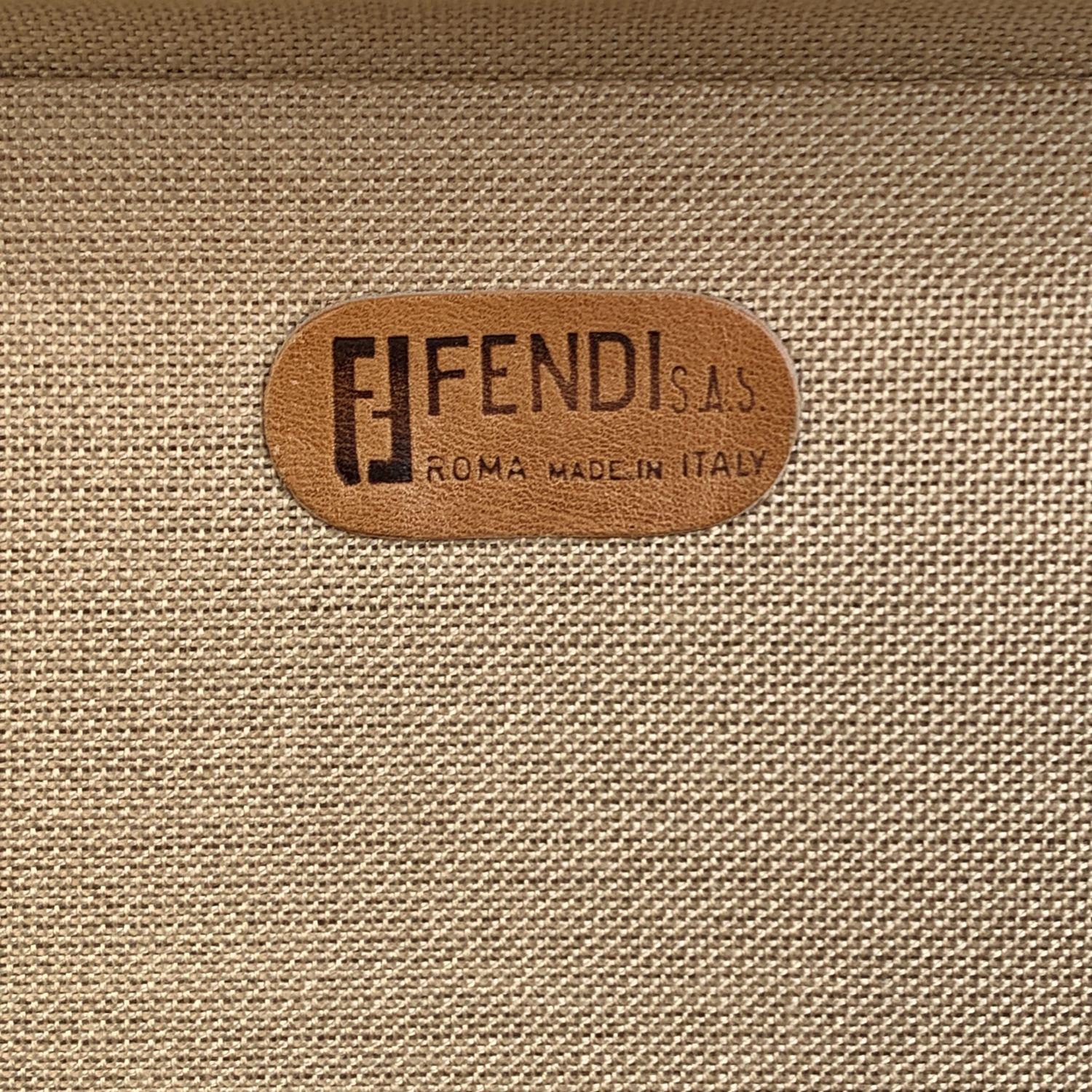 Fendi Vintage Zucca Canvas Hard Sided Suitcase Reisekoffer 12