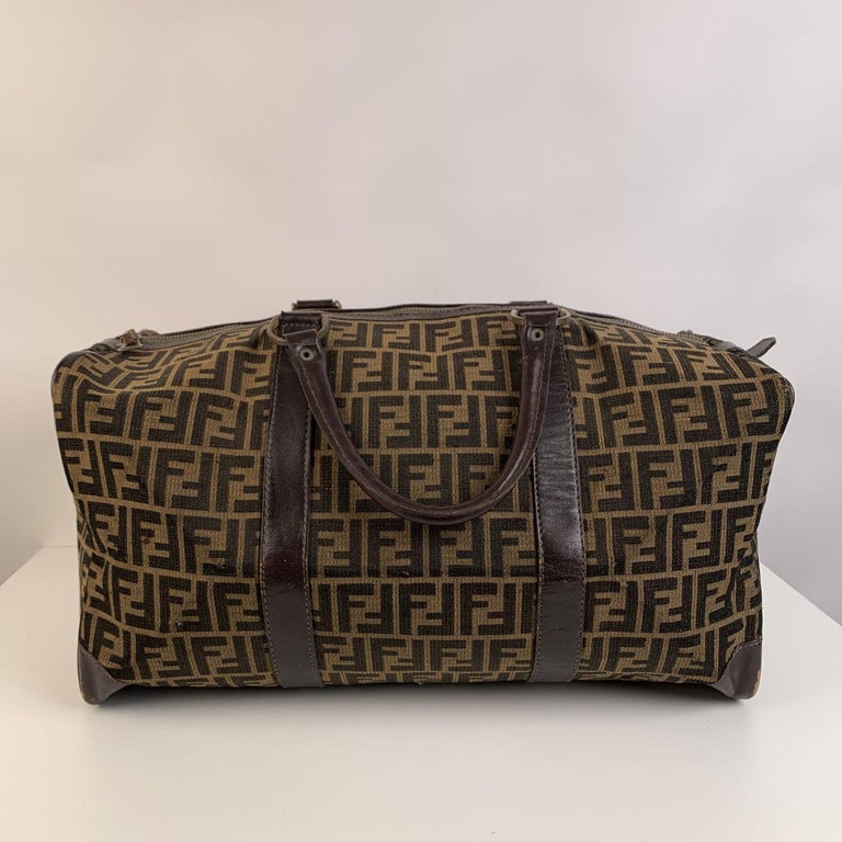 Fendi Vintage Zucca Monogram Canvas Duffle Weekend Bag For Sale at ...