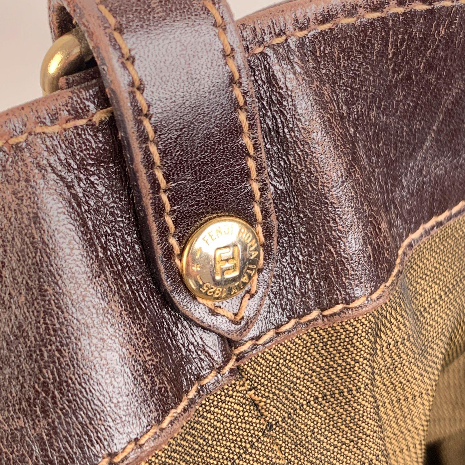 Fendi Vintage Zucca Monogram Canvas Tote Handbag 1