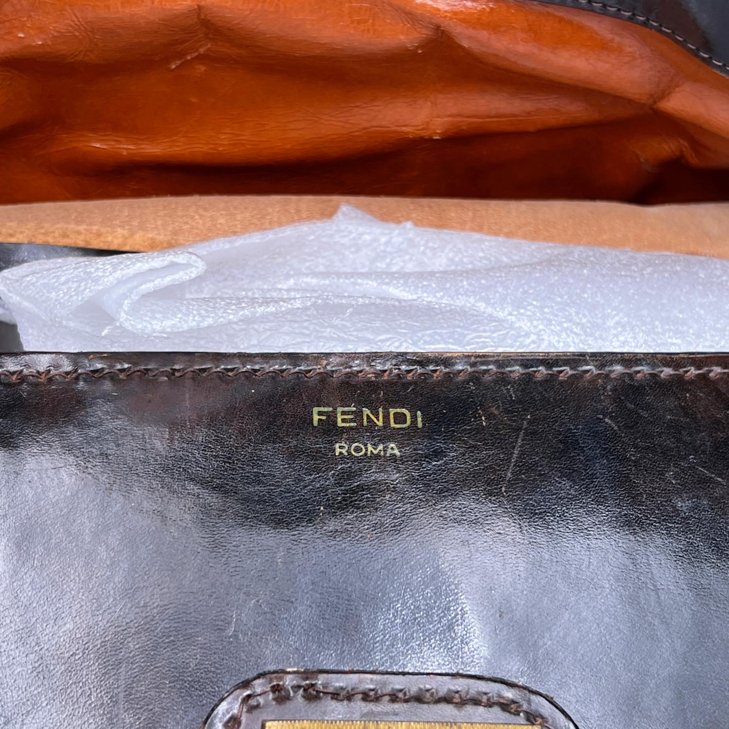 Fendi Vintage Zucca Monogram Canvas Travel Bag Luggage 9