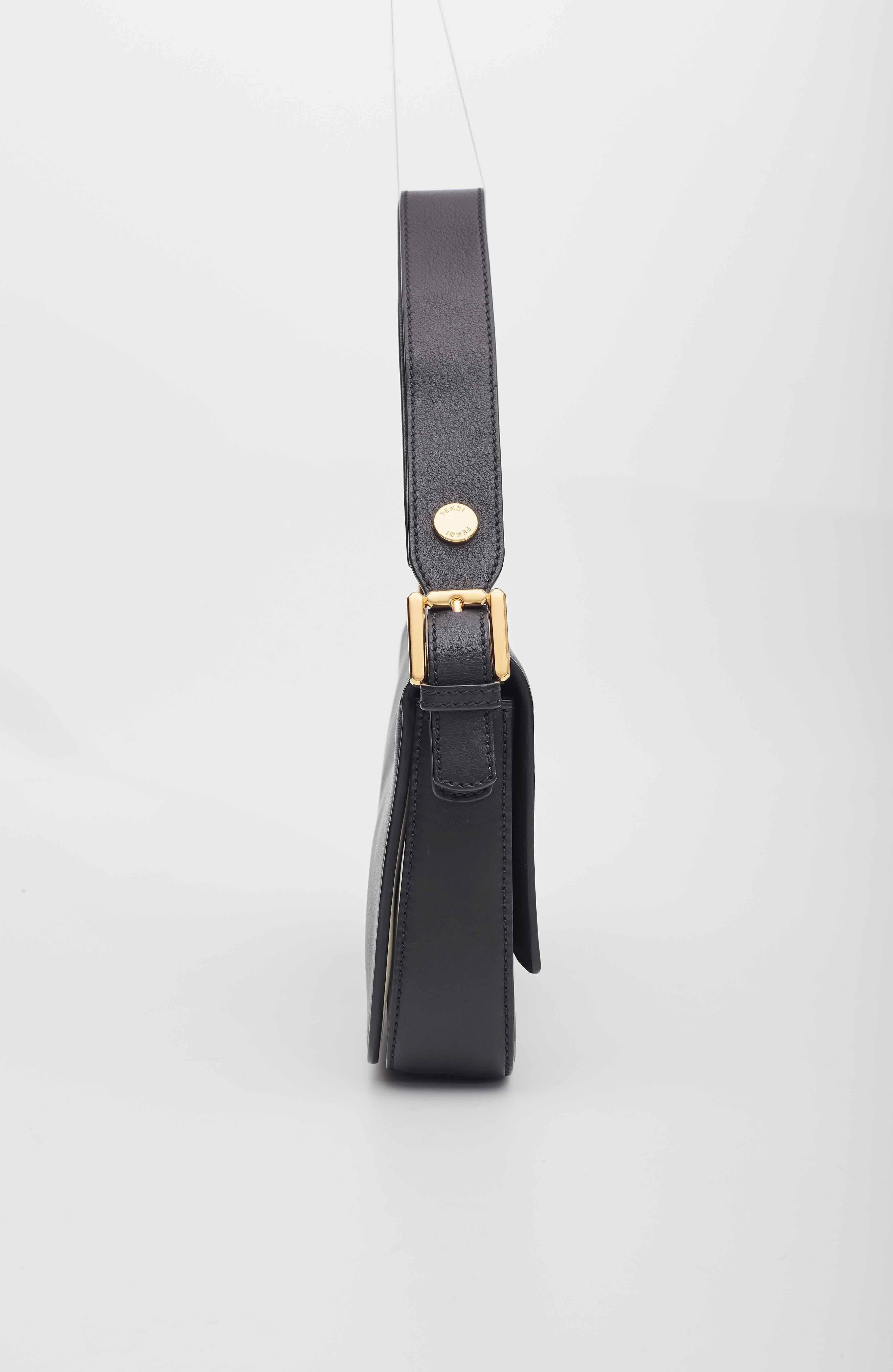Women's Fendi Vitello Dolce Bi-color 3baguette Shoulder Bag Black