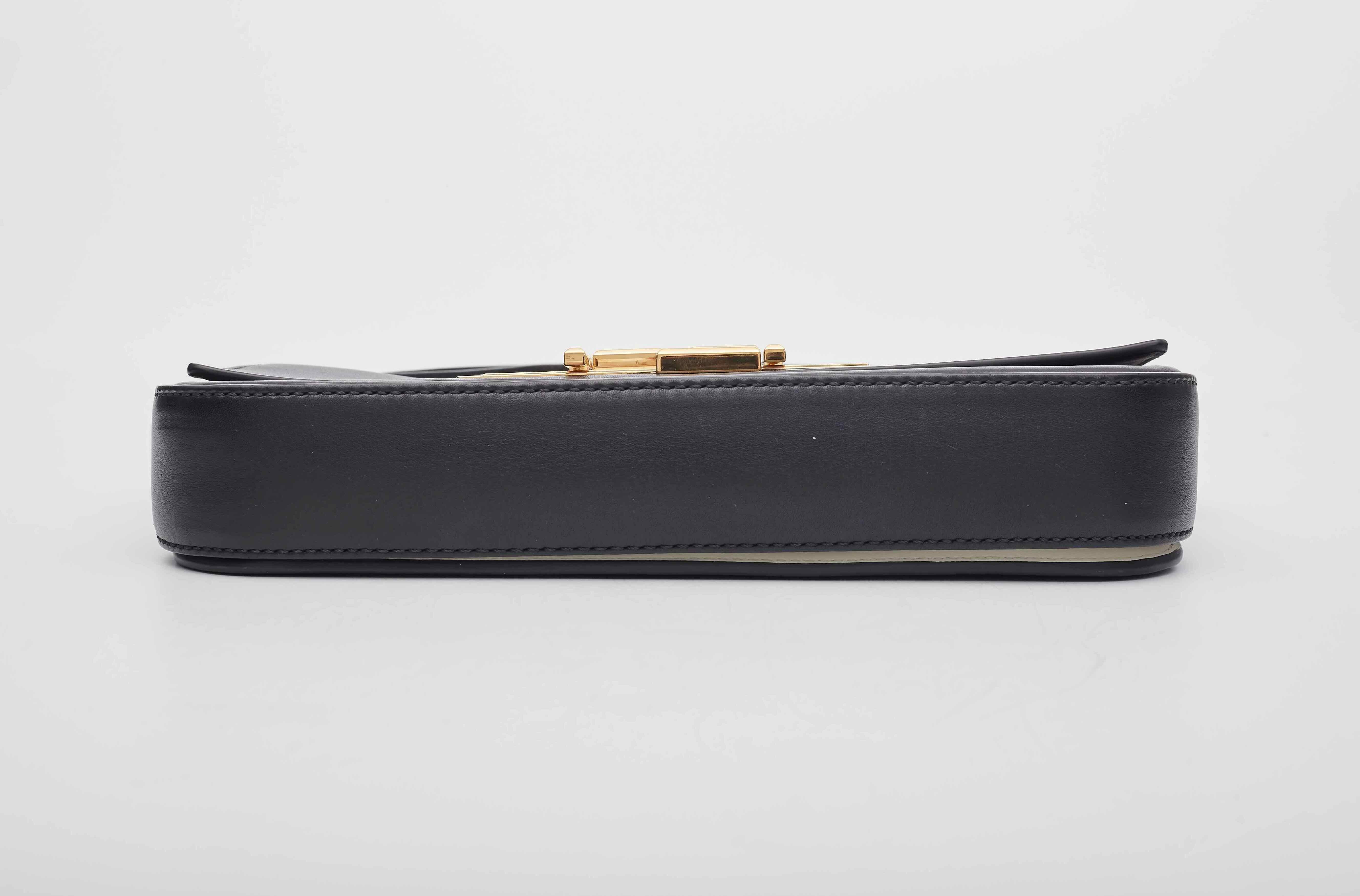 Fendi Vitello Dolce Bi-color 3baguette Shoulder Bag Black 1