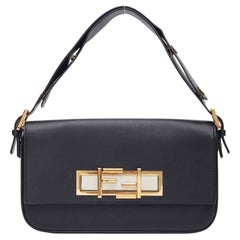 Fendi Vitello Dolce Bi-color 3baguette Shoulder Bag Black