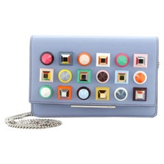 Fendi Wallet on Chain Studded Leather