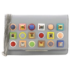 Fendi Wallet on Chain Studded Leather