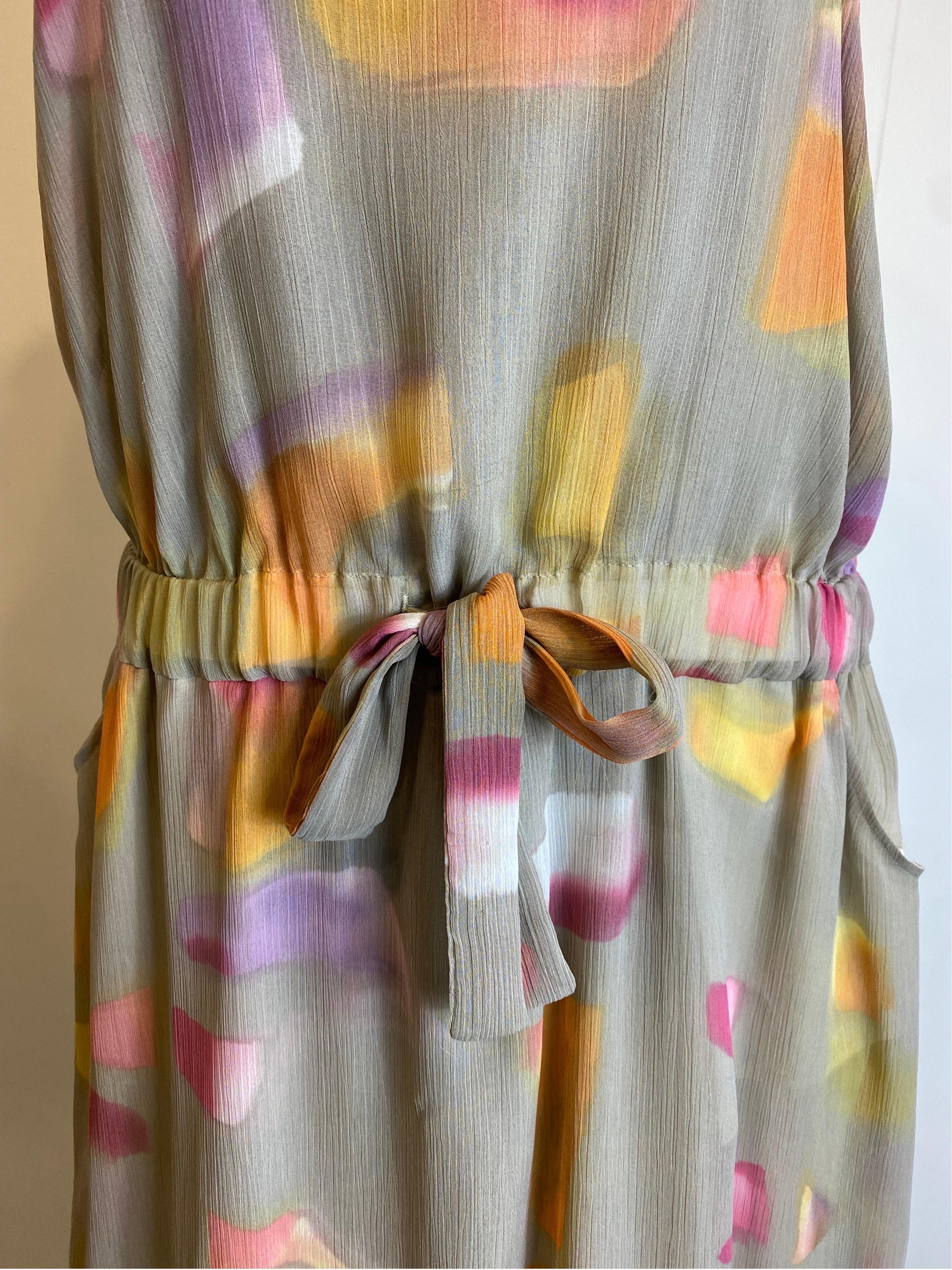 Women's or Men's Fendi watercolor silk long Dress For Sale