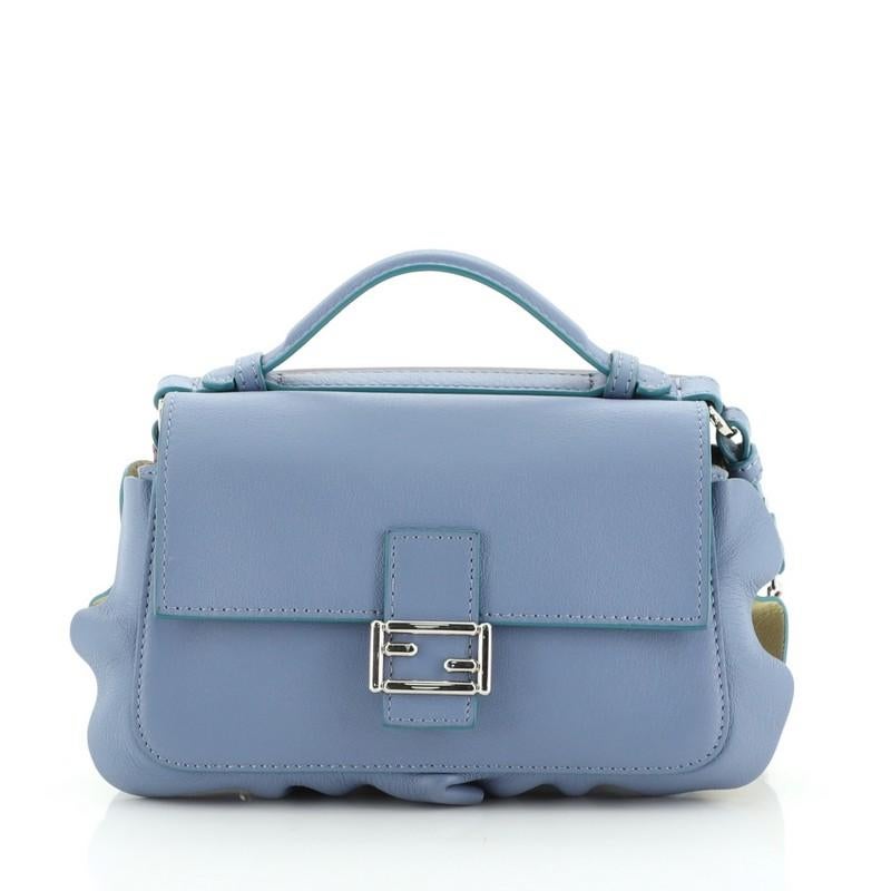 Fendi Wave Double Baguette Leather Micro In Good Condition In NY, NY