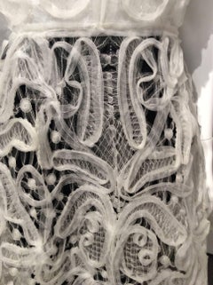 Fendi White And Black Dress With Nylon Ribbon Embellishment Sz42 (Us 4)