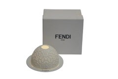 FENDI Kerzenständer aus weißer Keramik