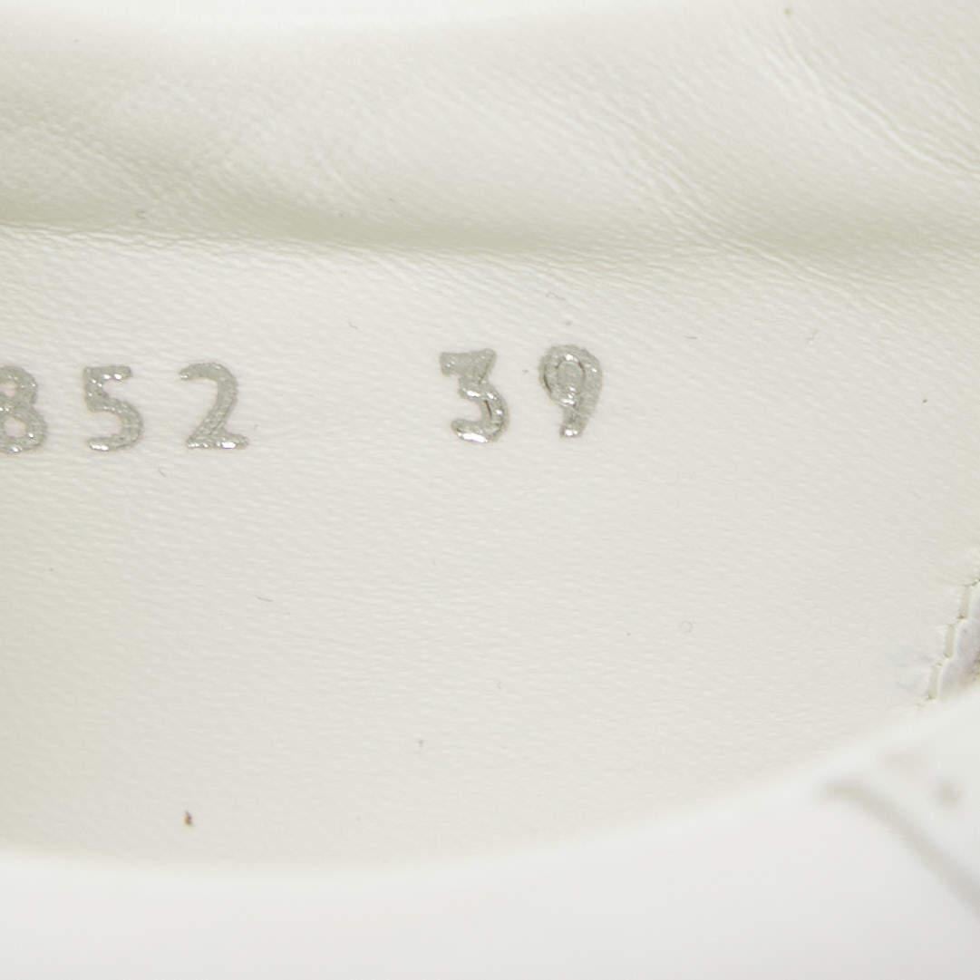 Fendi White Leather and Logo Knit Fabric Rockoko Slip On Sneakers Size 39 2
