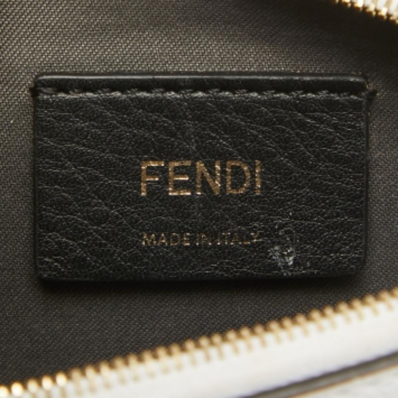 Fendi White Leather and Python Trim F is Fendi Wallet on Chain For Sale 4