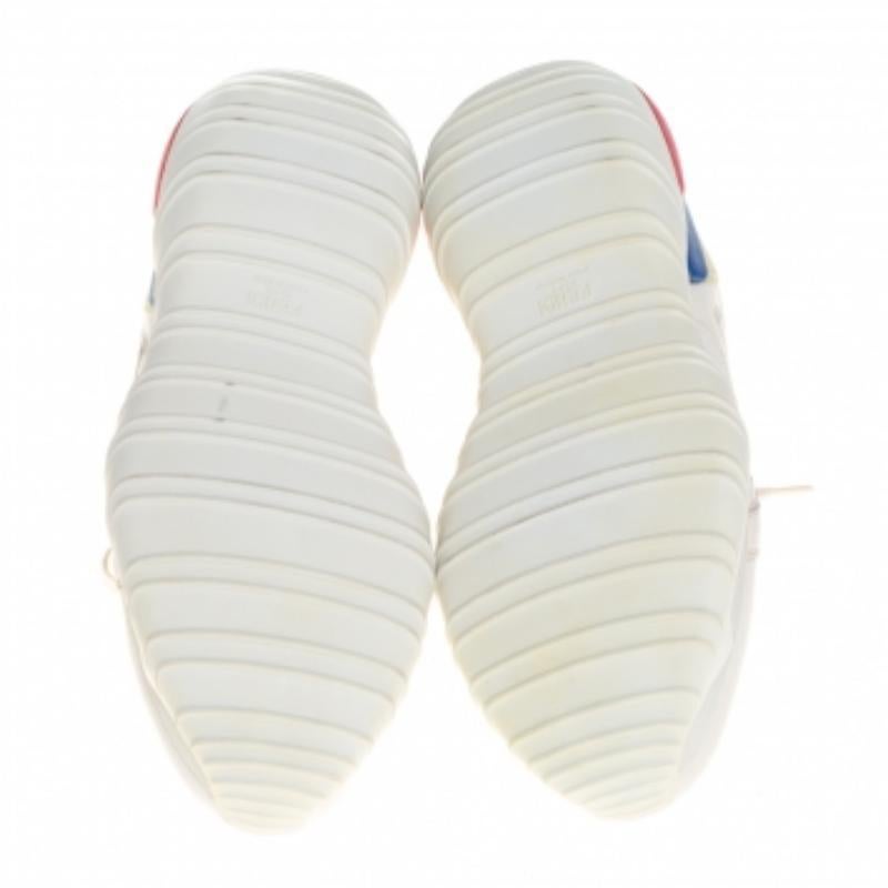 Women's Fendi White Leather And Rubber Fendi-Fila Mania Logo Low Top Sneakers Size 39 For Sale