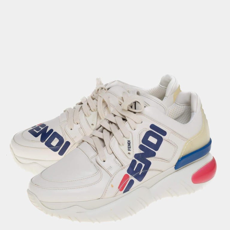 Fendi White Leather And Rubber Fendi-Fila Mania Logo Low Top Sneakers Size  39 For Sale at 1stDibs | fendi fila collab, fendi fila sneakers, fila and  fendi
