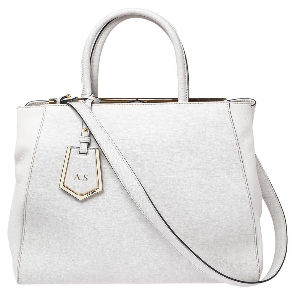 Fendi White Canvas and Multicolor Sequin Tote Bag For Sale at 1stDibs ...