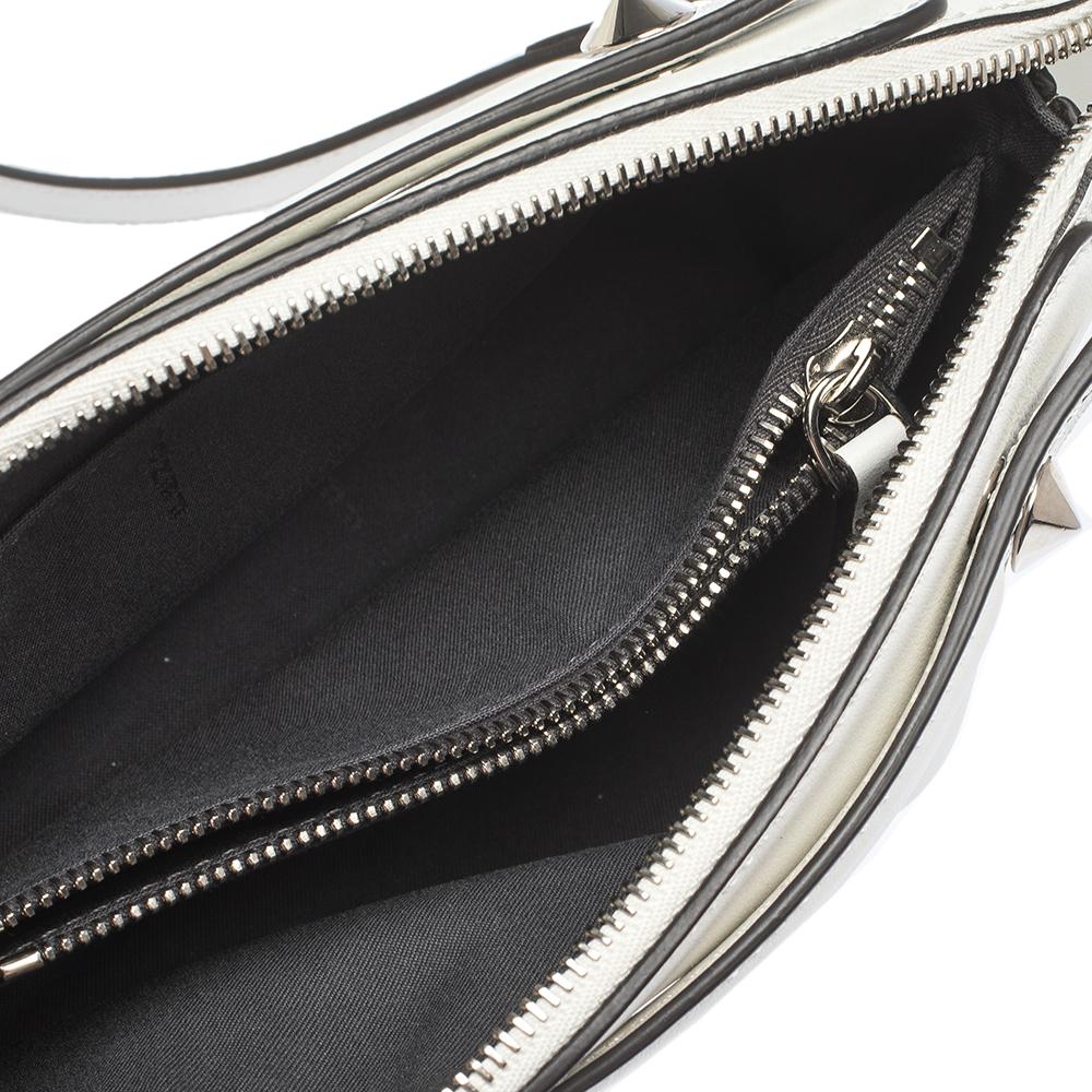 Fendi White Leather Mini By The Way Flower Tail Mini Crossbody Bag 3