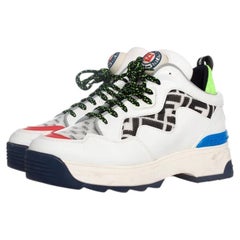 Fendi, Baskets T REX en cuir blanc