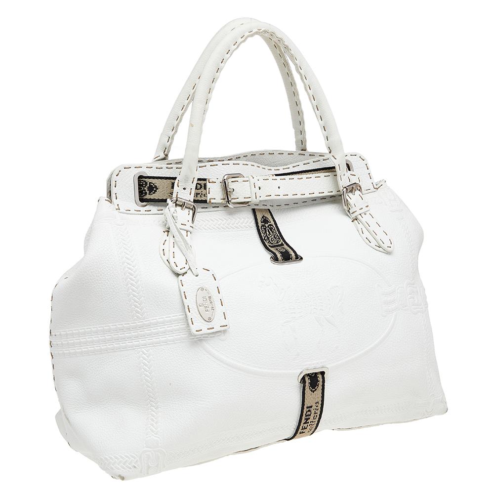 fendi white tote bag