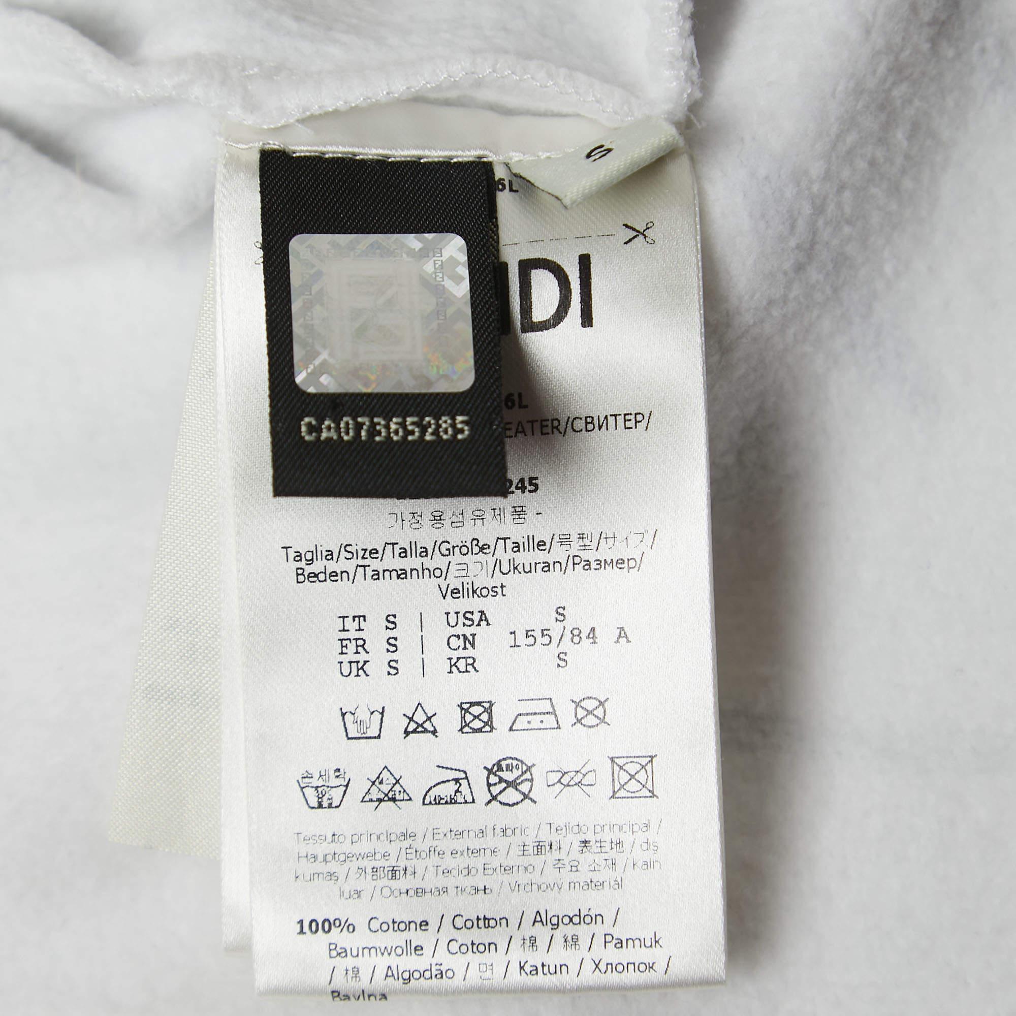 Donna Felpa girocollo in cotone con logo ricamato S.S. White in vendita