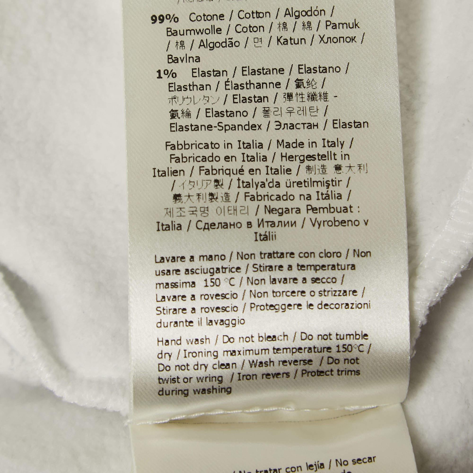 Felpa girocollo in cotone con logo ricamato S.S. White in vendita 1