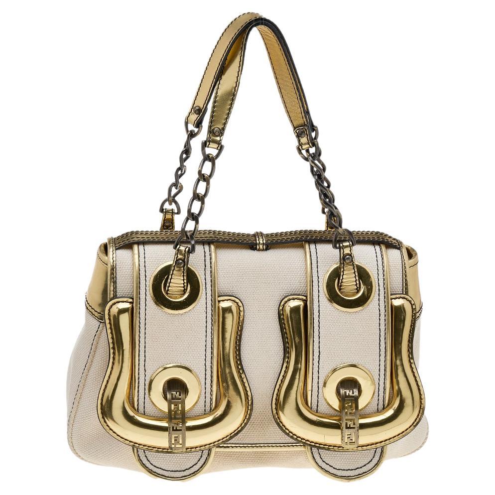 Fendi Gold Holographic Textured Leather Spy Bag at 1stDibs