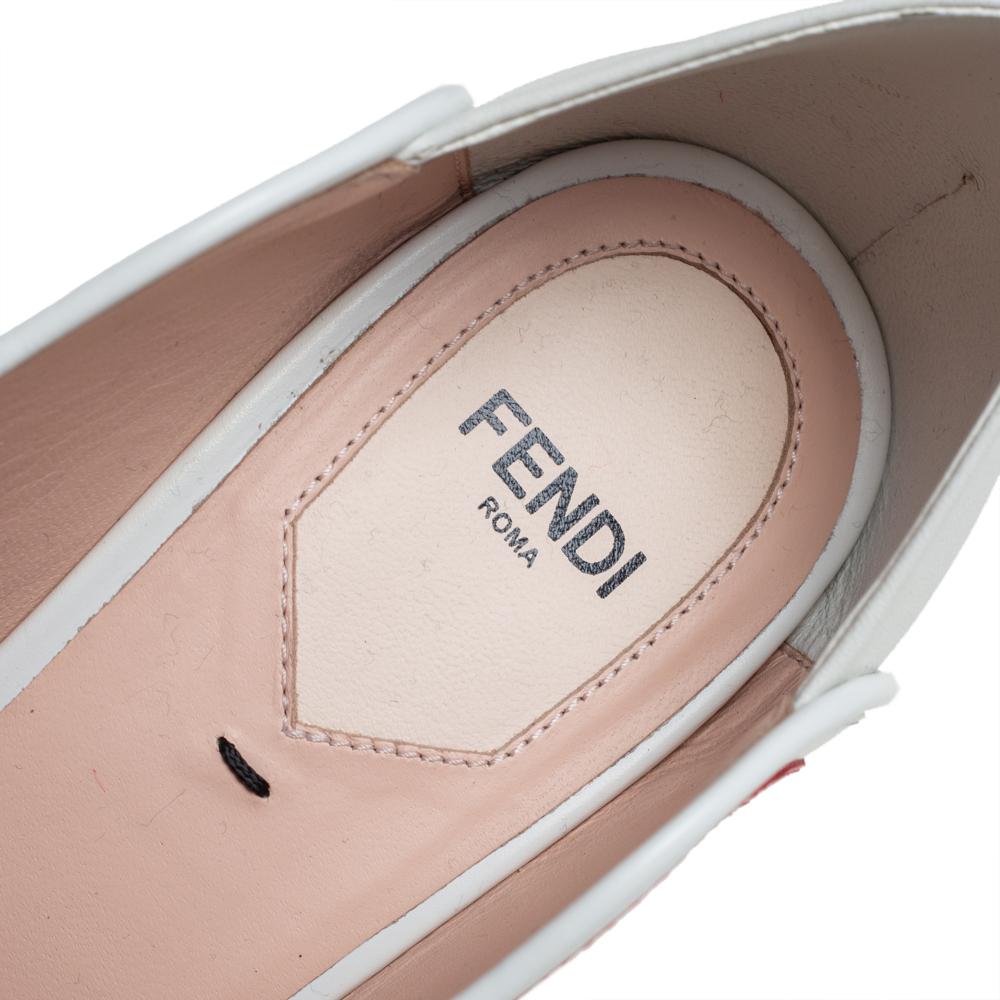 fendi white heels