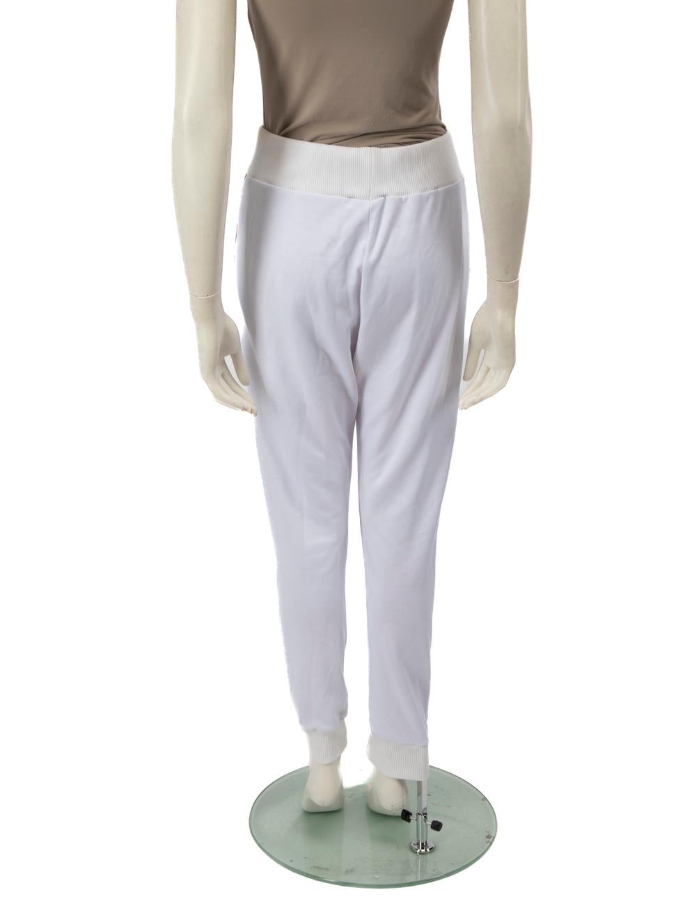 Gray Fendi White Roma Logo Stripe Track Trousers Size M