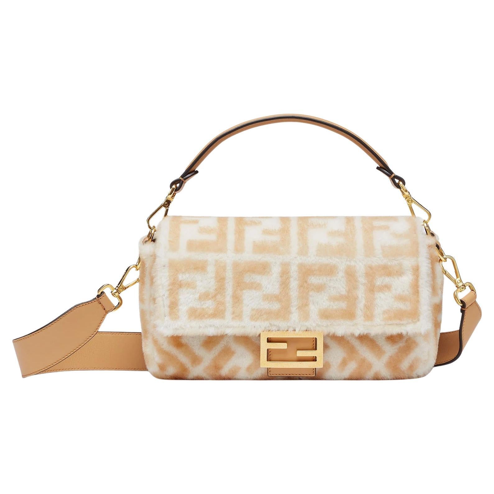 FENDI white leather PEEKABOO MINI WHIPSTITCH Shoulder Bag at 1stDibs