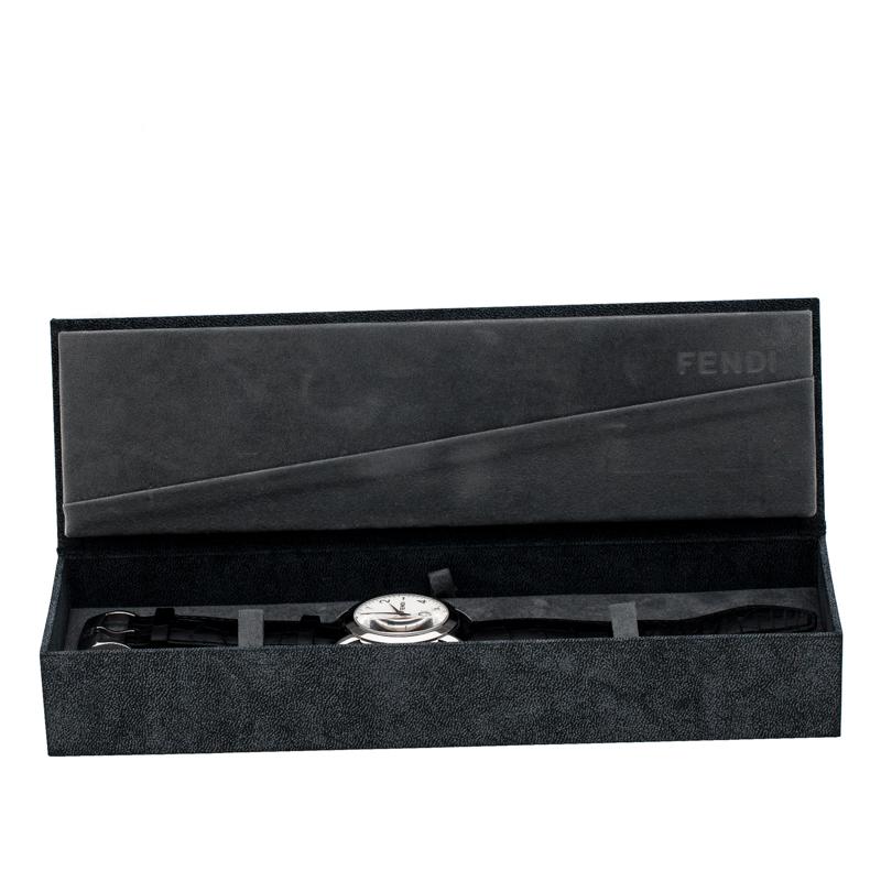 Fendi White Stainless Steel Orologi 2100G Men's Wristwatch 36 mm 1