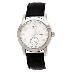 Fendi White Stainless Steel Orologi 2100G Men's Wristwatch 36 mm