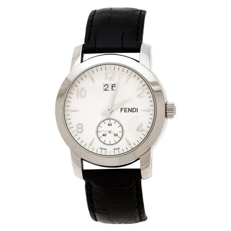 Fendi White Stainless Steel Orologi 2100G Men