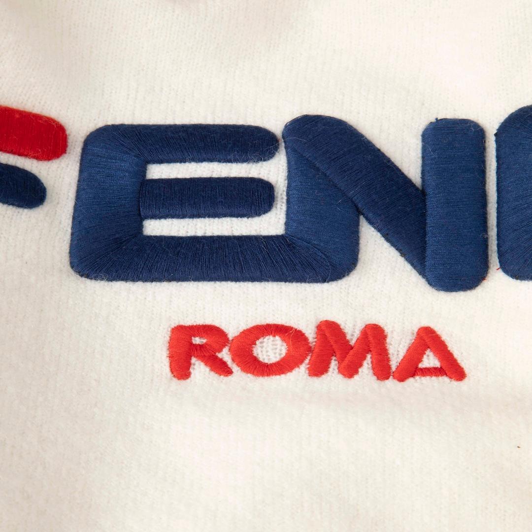 Women's Fendi White Wool Turtleneck Jumper Size S