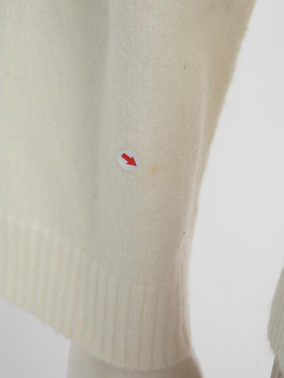 Fendi White Wool Turtleneck Jumper Size S 1