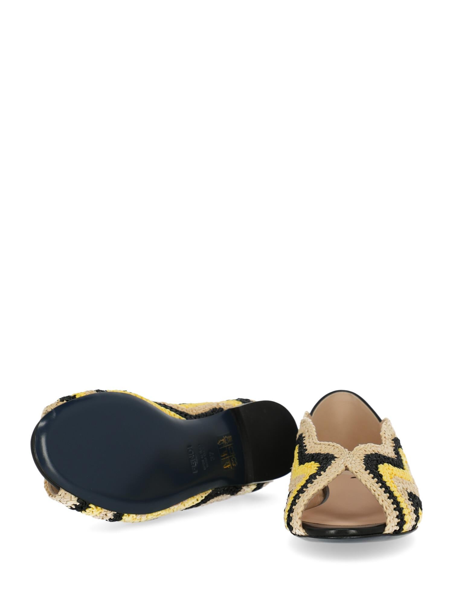 Fendi Woman Ballet flats Beige, Black, Yellow IT 36 For Sale 2