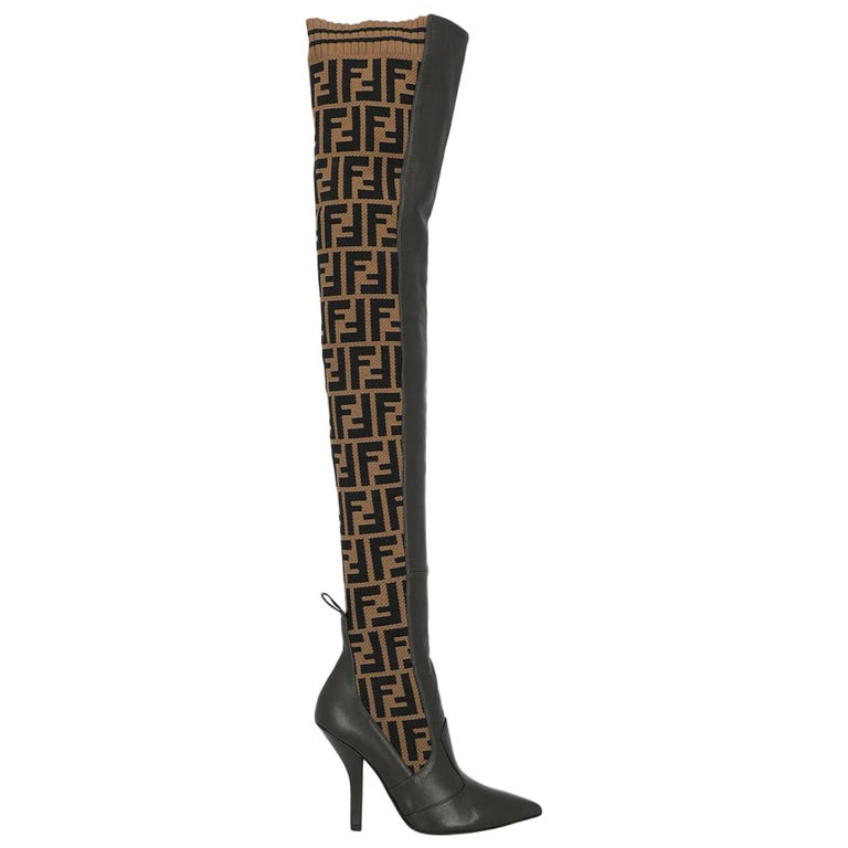 Fendi Woman Boots Black Leather, Synthetic Fibers IT 35 For Sale at 1stDibs  | fendi heels boots, fendi boots women, fendi inspired boots