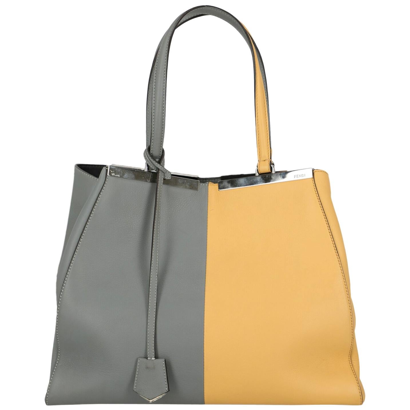 Fendi Woman Shoulder bag 3Jours Grey Leather For Sale
