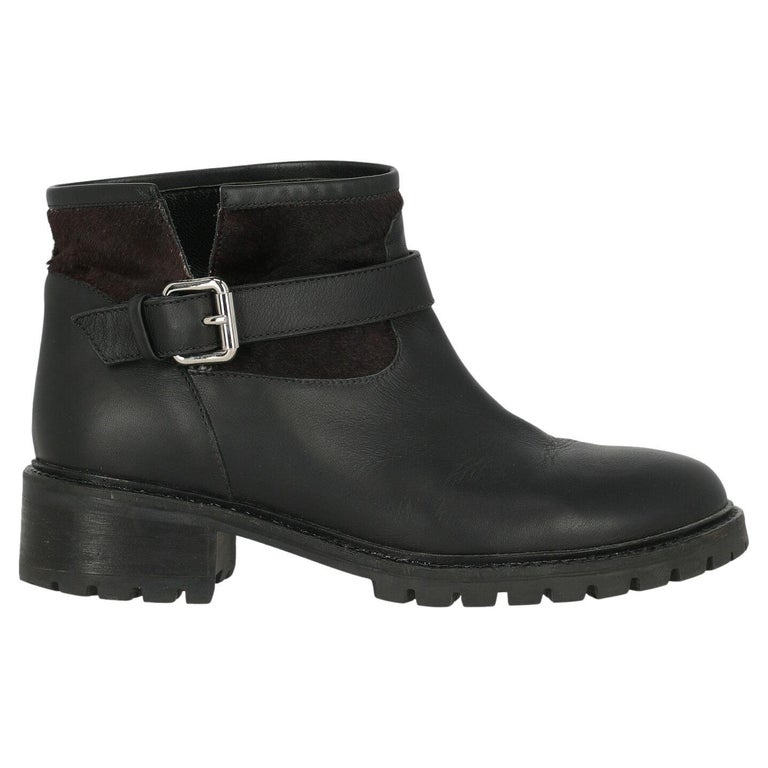 Fendi Women Ankle boots Black Leather EU 38 For Sale at 1stDibs