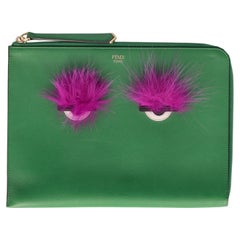 Fendi Women Handbags Green Leather 