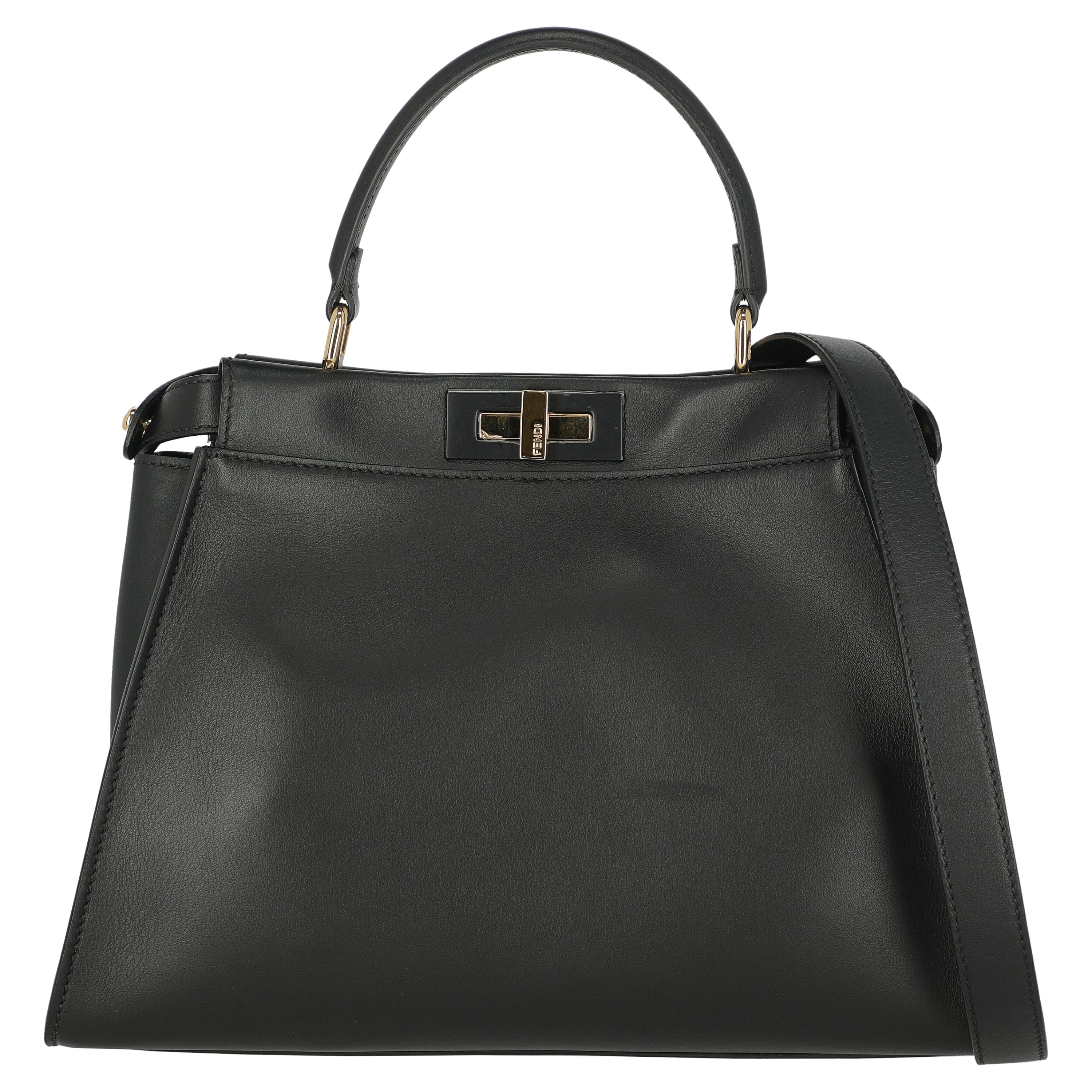 Fendi Women  Handbags  Peekaboo Black Leather For Sale