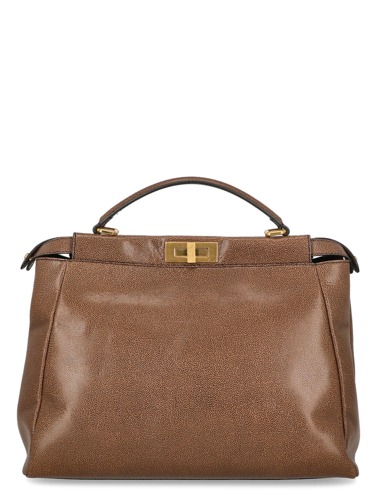 Women's Fendi Women  Handbags  Peekaboo Brown Leather For Sale